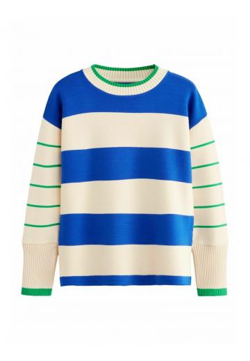 Пуловер в полоску