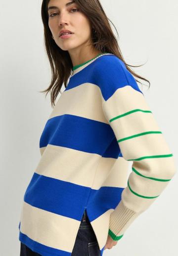 Пуловер в полоску
