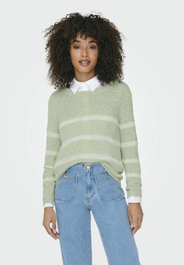 Пуловер в полоску
