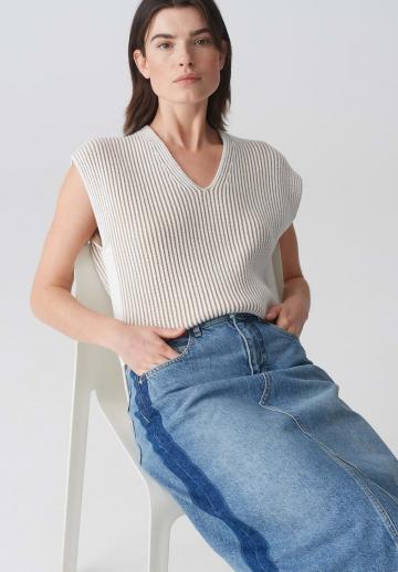 Пуловер с коротким рукавом