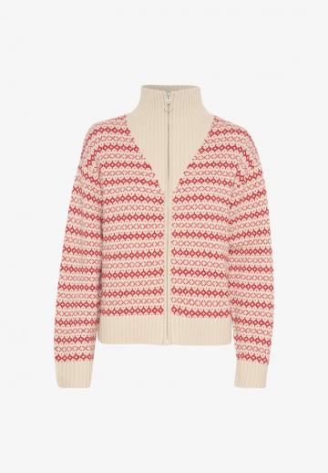 Жаккардовая вязаная кофта