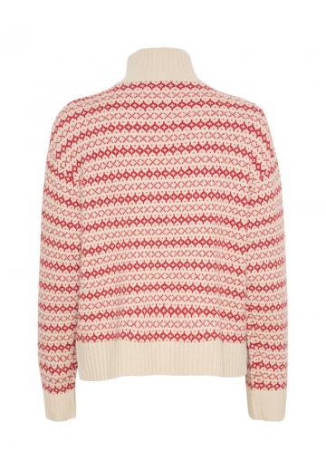 Жаккардовая вязаная кофта