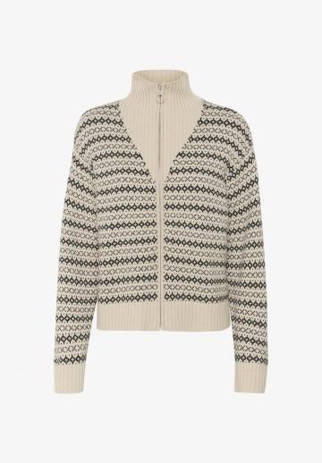 Жаккардовая вязаная кофта