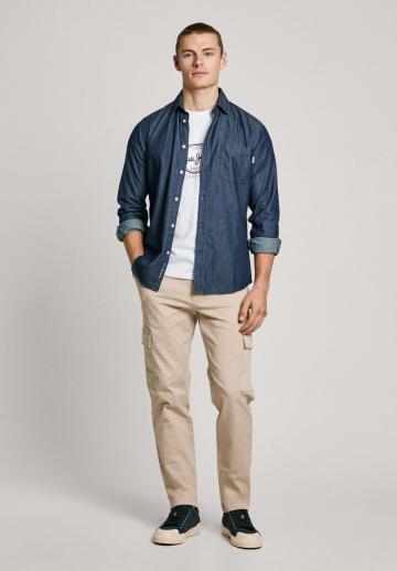 Брюки с накладными карманами