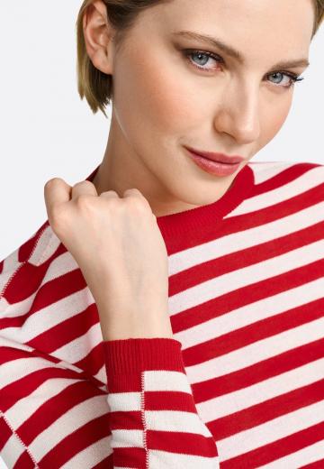 Пуловер в полоску