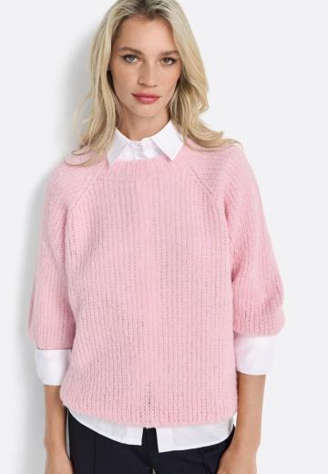 Пуловер с рукавом три четверти