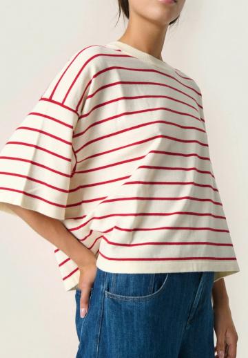 Пуловер с рукавом три четверти