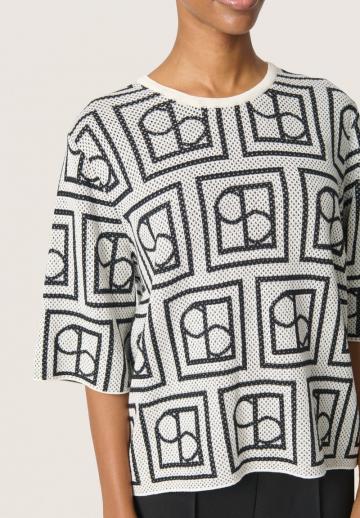 Пуловер с рукавом три четверти