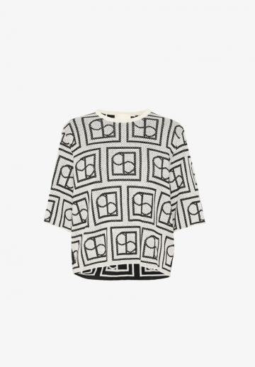 Пуловер с рукавом три четверти