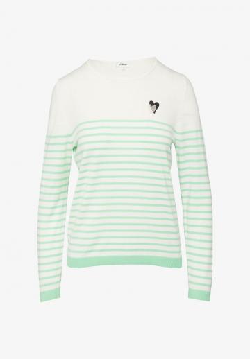 Пуловер в полоску