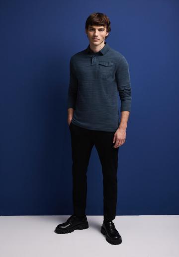 Поло с длинным рукавом