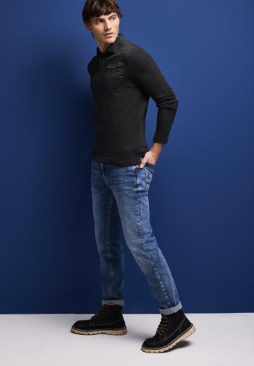 Поло с длинным рукавом