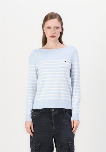 Пуловер в полоску