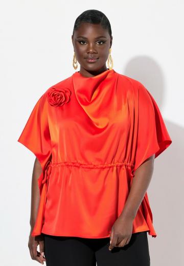 Атласная блузка