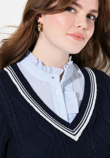 Длинный пуловер