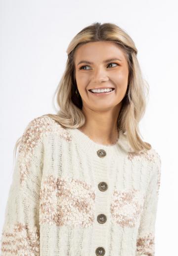 Жаккардовая вязаная кофта