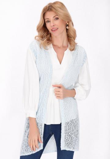 Длинный жилет