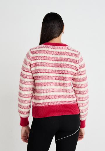 Жаккардовая вязаная кофта