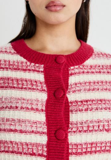 Жаккардовая вязаная кофта