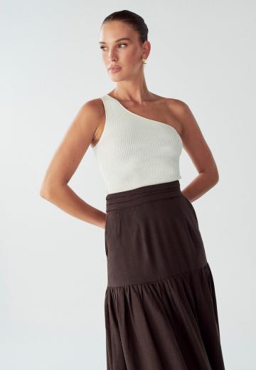 Юбка с накладными карманами