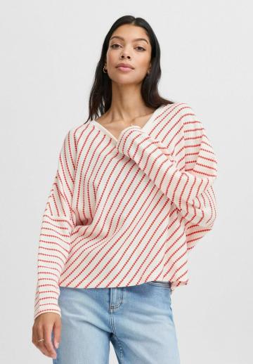 Пуловер с вырезом V