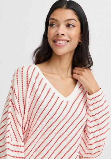 Пуловер с вырезом V