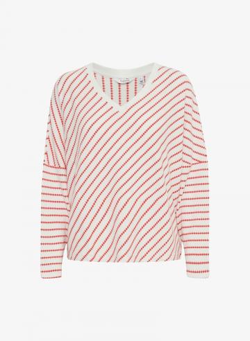 Пуловер с вырезом V