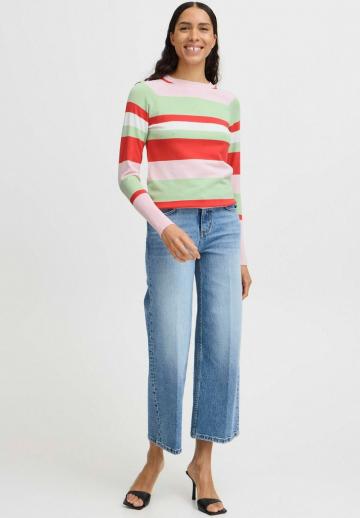 Пуловер в полоску