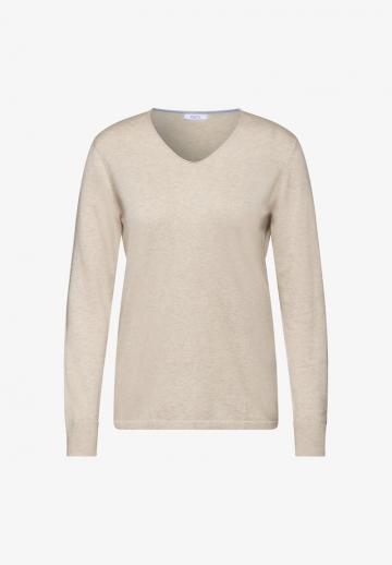 Пуловер с вырезом V