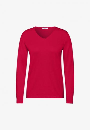 Пуловер с вырезом V