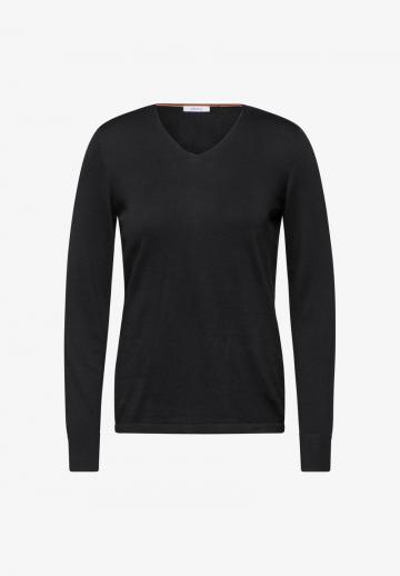 Пуловер с вырезом V