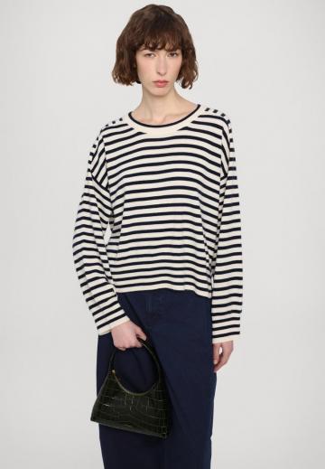 Пуловер в полоску