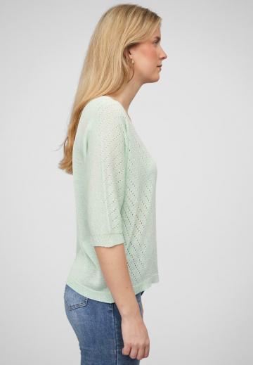 Пуловер с рукавом три четверти