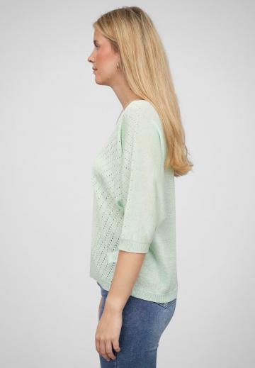 Пуловер с рукавом три четверти