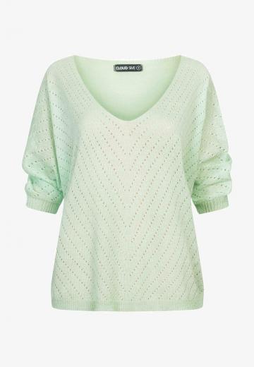 Пуловер с рукавом три четверти