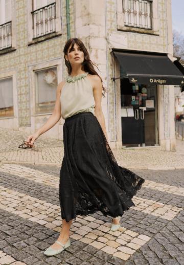 Юбка с воланами