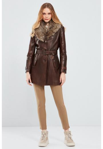 Кожаное пальто