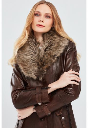 Кожаное пальто