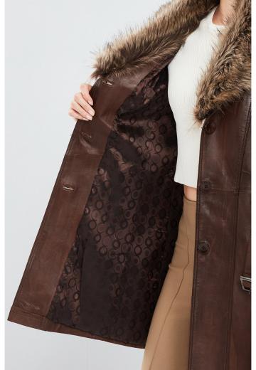 Кожаное пальто