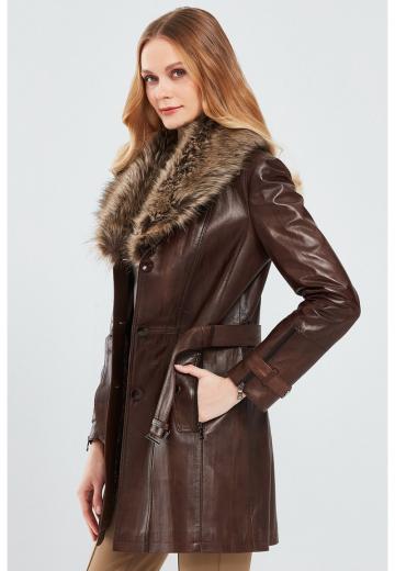 Кожаное пальто