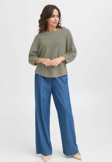 Пуловер с рукавом три четверти