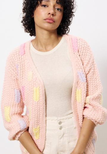 Жаккардовая вязаная кофта