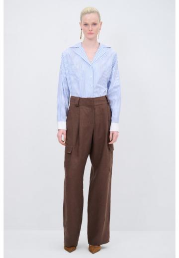 Брюки с накладными карманами