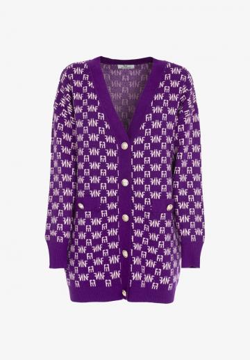 Жаккардовая вязаная кофта