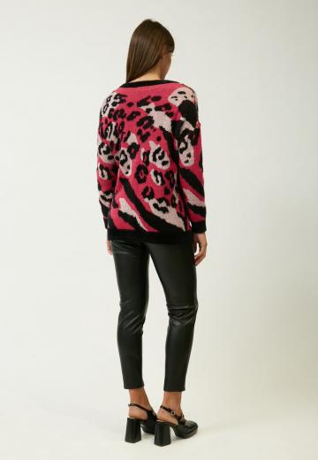 Жаккардовая вязаная кофта