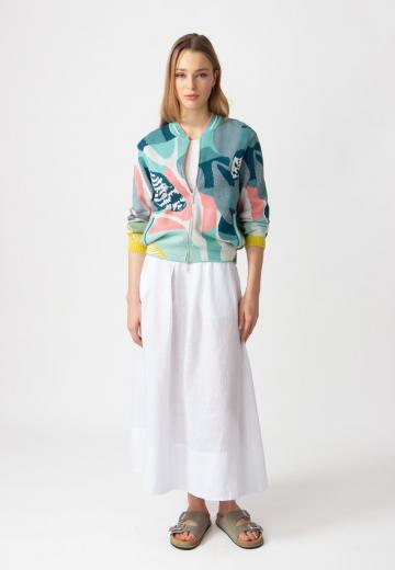 Жаккардовая вязаная кофта