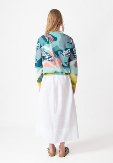 Жаккардовая вязаная кофта