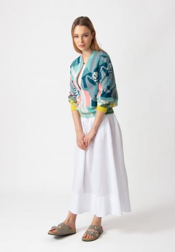 Жаккардовая вязаная кофта