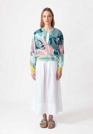 Жаккардовая вязаная кофта