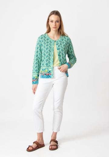 Жаккардовая вязаная кофта